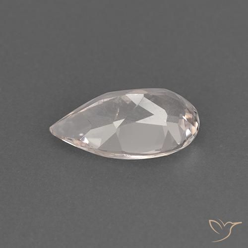 Morganita Rosado muy claro natural de 0.94 ct, En forma de pera, VS
