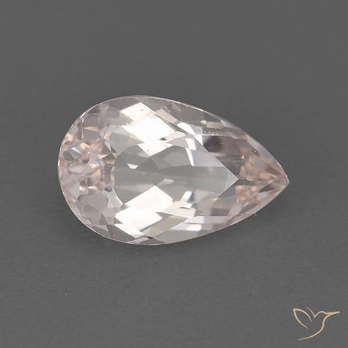 Morganita Rosado muy claro natural de 1.65 ct, En forma de pera, VVS-VS
