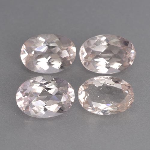 Gemas de morganita rosa natural de 2,90 ct, corte óvalo, VS