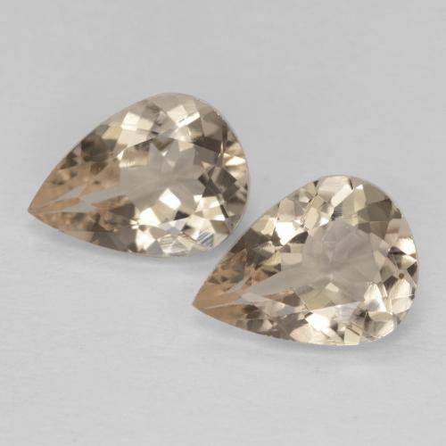 Gemas de morganita dorado natural de 1,78 ct, en forma de pera, VVS-VS