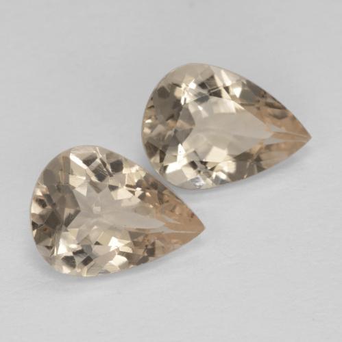 Gemas de morganita dorado natural de 1,78 ct, en forma de pera, VVS-VS