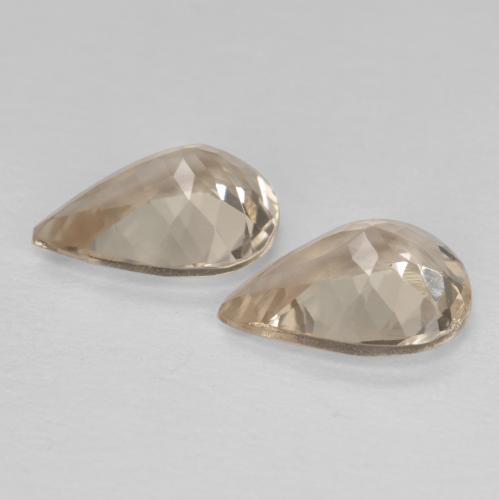 Gemas de morganita dorado natural de 1,78 ct, en forma de pera, VVS-VS