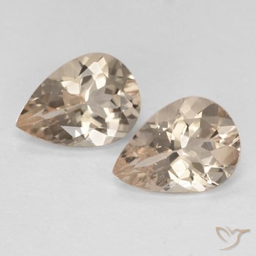 Gemas de morganita dorado natural de 1,78 ct, en forma de pera, VVS-VS