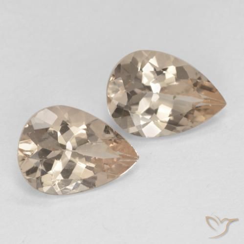 Gemas de morganita dorado natural de 1,78 ct, en forma de pera, VVS-VS