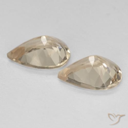 Gemas de morganita dorado natural de 1,78 ct, en forma de pera, VVS-VS