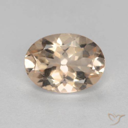 1.05ct Natural Rosado salmón morganita, Ovalada, VVS-VS