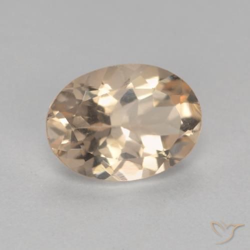 Morganita Rosado salmón natural de 1.05 ct, Ovalada, VVS-VS