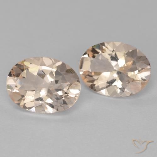 Gemas de Morganita Rosado medio natural de 2.14 ct, Ovalada, VS
