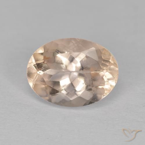 1.24ct Natural Rosado salmón morganita, Ovalada, VVS-VS