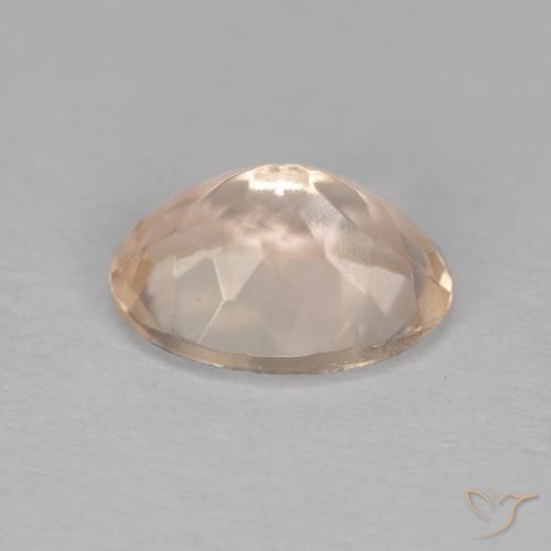 Morganita Rosado salmón natural de 1.24 ct, Ovalada, VVS-VS