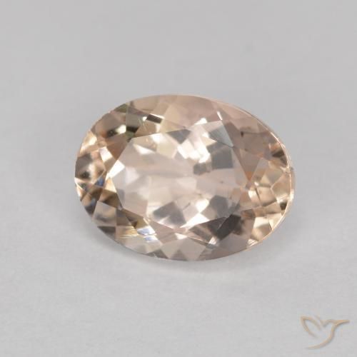 1.23ct Natural Rosado medio morganita, Ovalada, VS