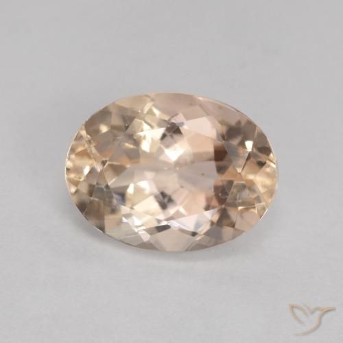 Morganita Rosado medio natural de 1.23 ct, Ovalada, VS