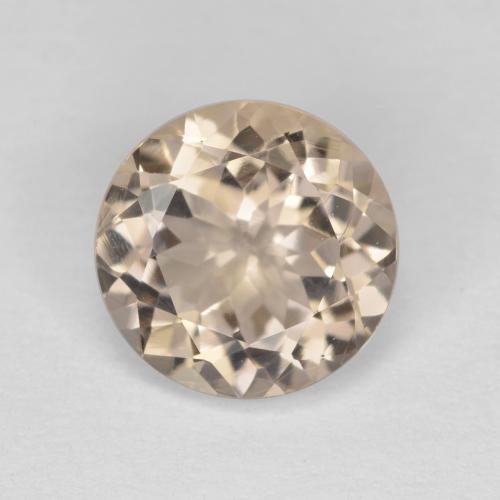 Morganita dorado natural de 1,42 ct, corte redondo, VVS-VS