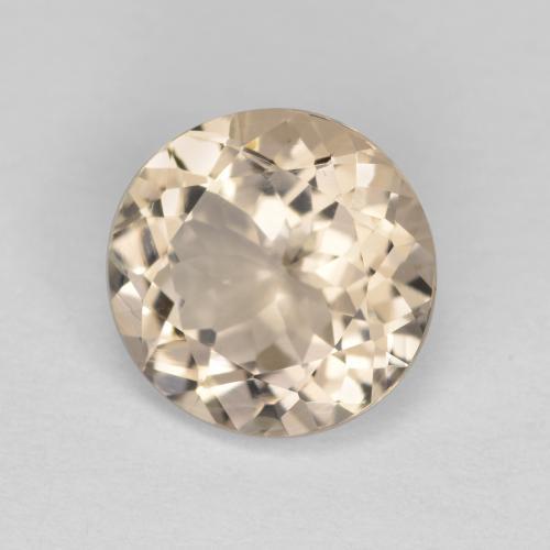 Morganita dorado natural de 1,42 ct, corte redondo, VVS-VS