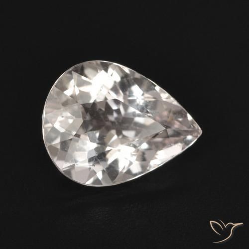 Morganita Rosado claro natural de 1.40 ct, En forma de pera, VVS
