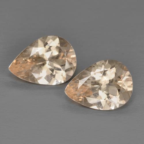 Gemas de morganita naranja natural de 1,70 ct, en forma de pera, VS-SI