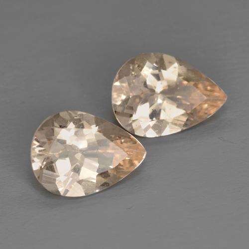 Gemas de morganita naranja natural de 1,70 ct, en forma de pera, VS-SI