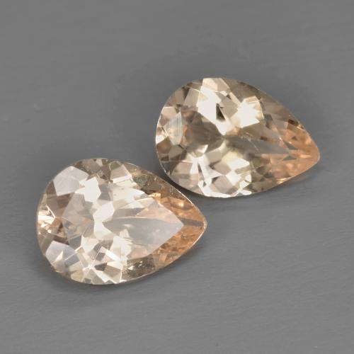 Gemas de Morganita Naranja claro natural de 1.79 ct, En forma de pera, VS-SI