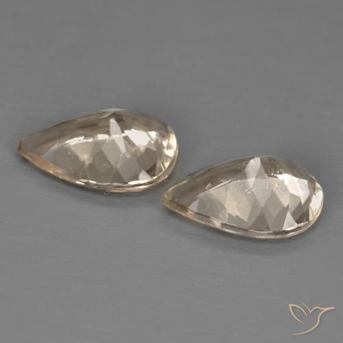 Gemas de Morganita Light Neutral Orange natural de 1.39 ct, En forma de pera, VS