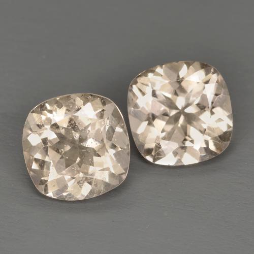 Gemas de morganita naranja natural de 1,51 ct, corte cojín, VS