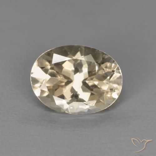 1.09ct Natural Dorado claro Morganita, Ovalada, VVS-VS
