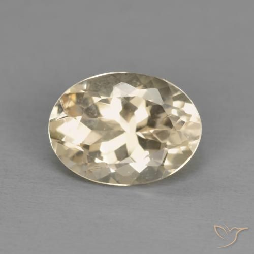 1.23ct Natural Dorado claro morganita, Ovalada, VVS-VS