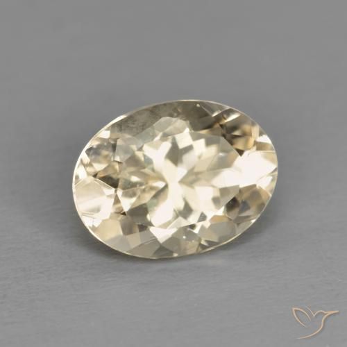 Morganita Dorado claro natural de 1.23 ct, Ovalada, VVS-VS