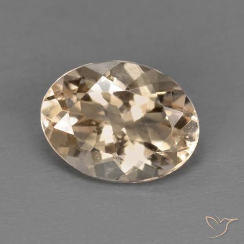 1.02ct Natural Dorado claro morganita, Ovalada, VVS-VS