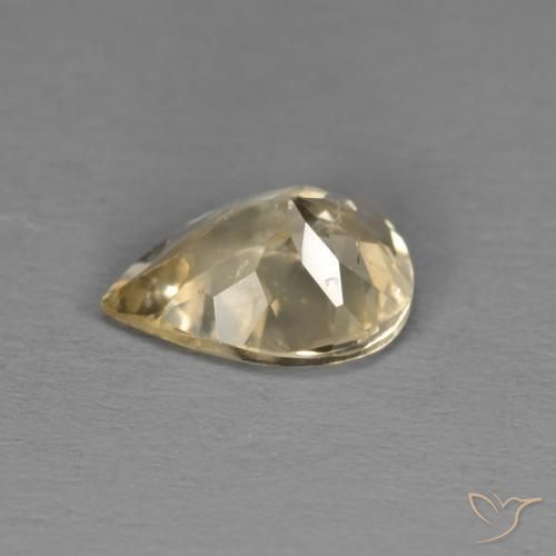 Morganita Dorado claro natural de 0.87 ct, En forma de pera, VS
