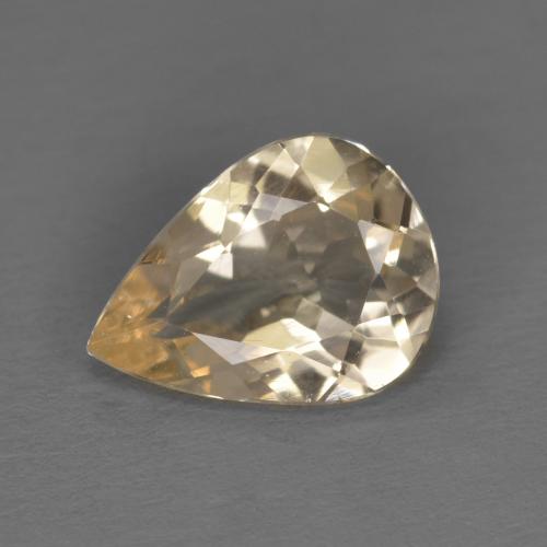 Morganita dorado natural de 0,86 ct, en forma de pera, VS