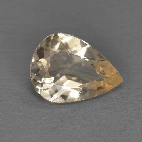Morganita dorado natural de 0,86 ct, en forma de pera, VS