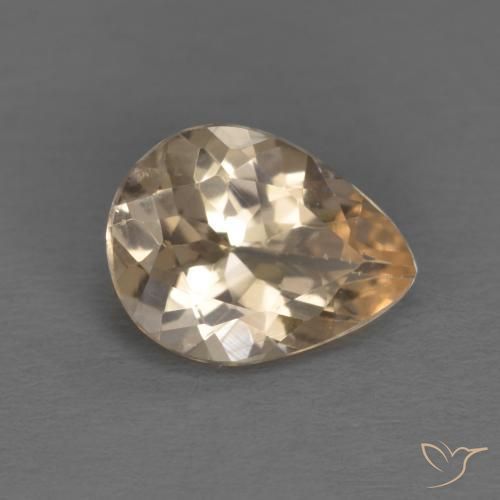 0.85ct Natural Dorado claro Morganita, En forma de pera, VS