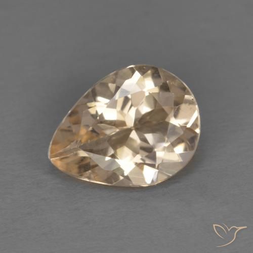 Morganita Dorado claro natural de 0.85 ct, En forma de pera, VS