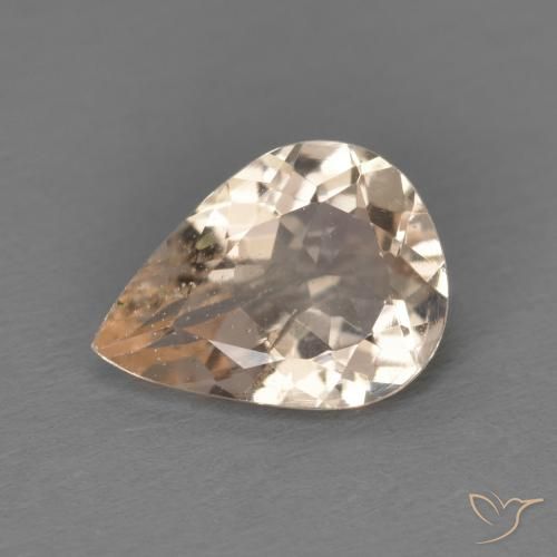 0.89ct Natural Rosado medio morganita, En forma de pera, VS