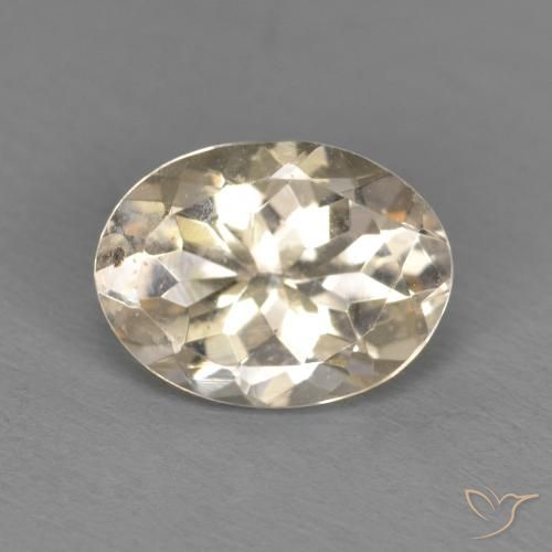 0.99ct Natural Dorado claro Morganita, Ovalada, VS