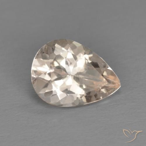 0.76ct Natural Rosado salmón Morganita, En forma de pera, VS