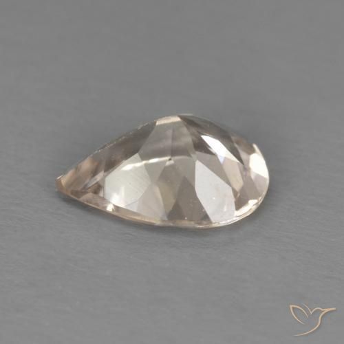 Morganita Rosado salmón natural de 0.76 ct, En forma de pera, VS
