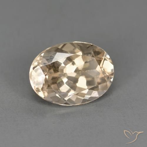 Morganita Dorado claro natural de 1.26 ct, Ovalada, VS