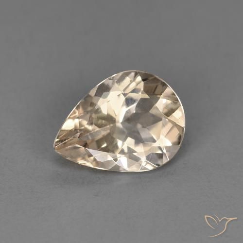 0.84ct Natural Dorado claro Morganita, En forma de pera, VS