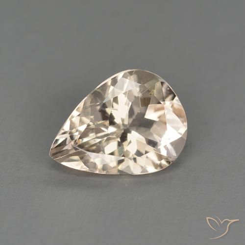 0.95ct Natural Dorado claro Morganita, En forma de pera, VS