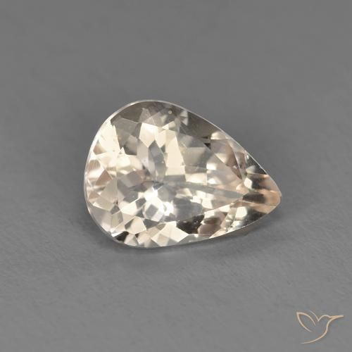 Morganita Dorado claro natural de 0.95 ct, En forma de pera, VS