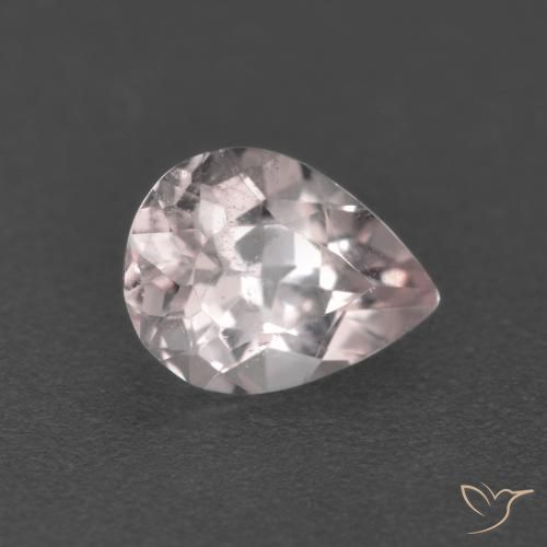 Morganita Rosado muy claro natural de 0.82 ct, En forma de pera, VS-SI