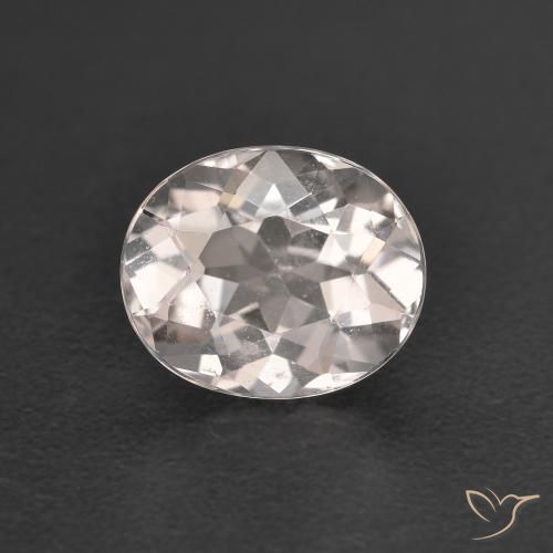 0.99ct Natural Rosado muy claro morganita, Ovalada, VS