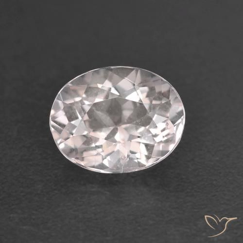 1.00ct Natural Rosado muy claro morganita, Ovalada, VS