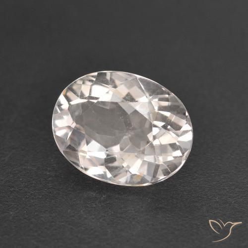 Morganita Rosado muy claro natural de 1.35 ct, Ovalada, VVS