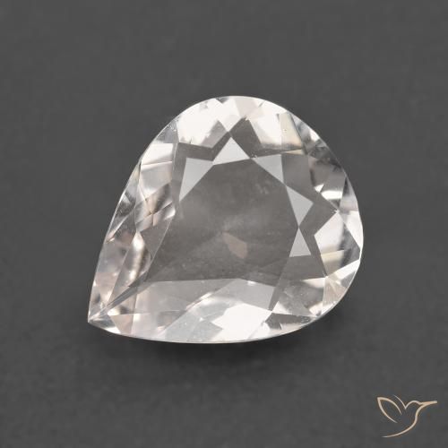 Morganita Rosado muy claro natural de 1.63 ct, En forma de pera, VS