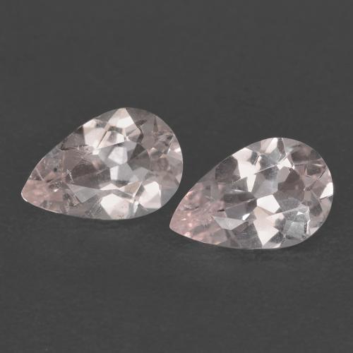 Gemas de morganita rosa natural de 1,28 ct, en forma de pera, VS