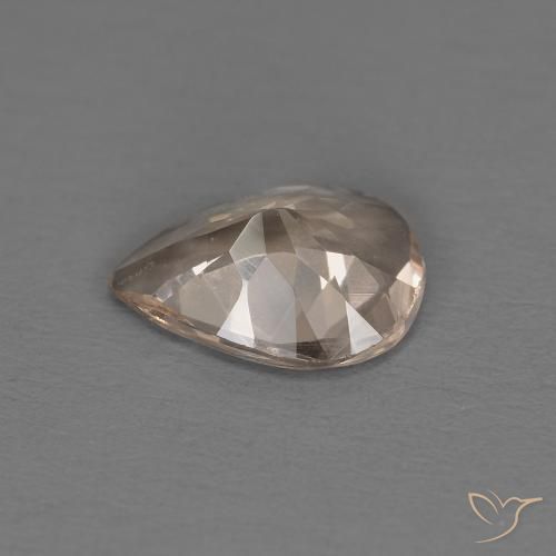 Morganita Rosado medio natural de 0.72 ct, En forma de pera, VS