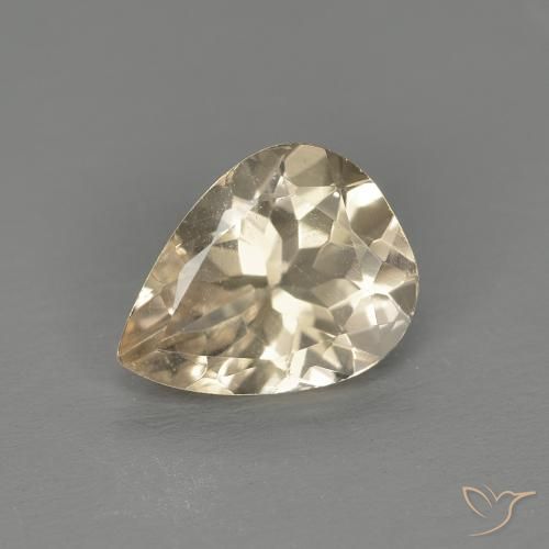 0.82ct Natural Dorado claro Morganita, En forma de pera, VS-SI