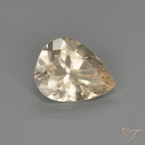 Morganita Dorado claro natural de 0.82 ct, En forma de pera, VS-SI